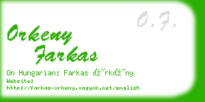 orkeny farkas business card